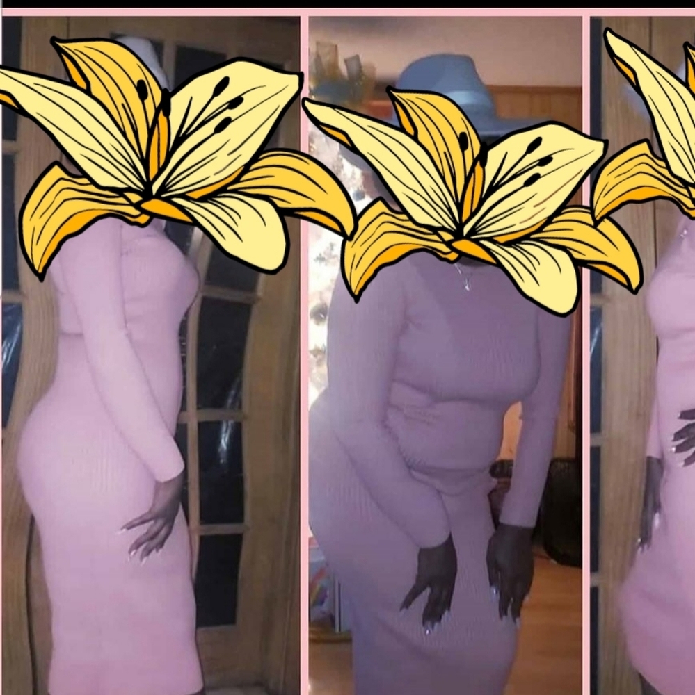 Soft Pink GLOVE FITTING DRESS , WORN ONCE